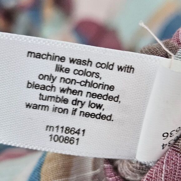 Lane Bryant Bohemian Cold Shoulder Top Women's 18 Multicolor Blouse VGUC - Picture 3 of 10